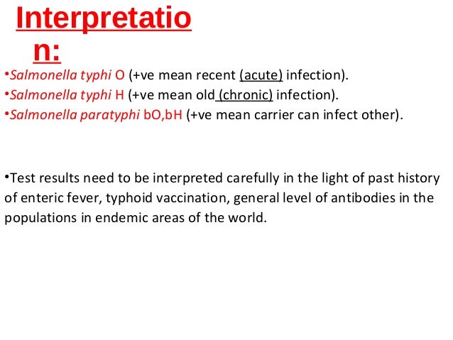 widal test interpretation